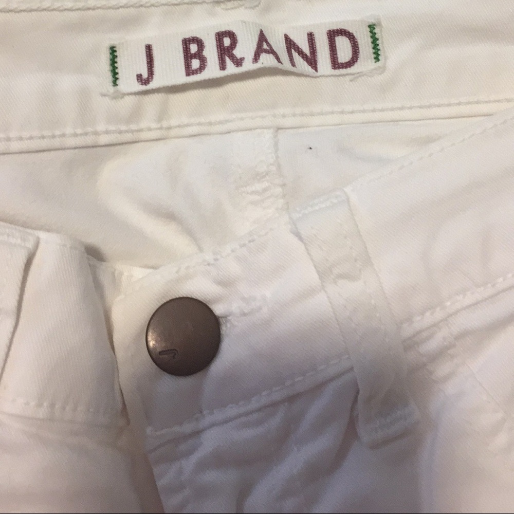 J Brand white low rise pencil leg jeans size 24